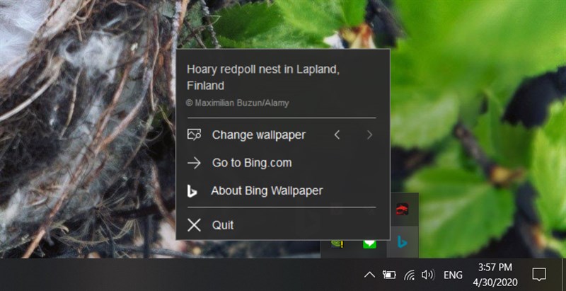 Cách cài hình nền Bing Wallpaper Cách cài hình nền Bing Wallpaper