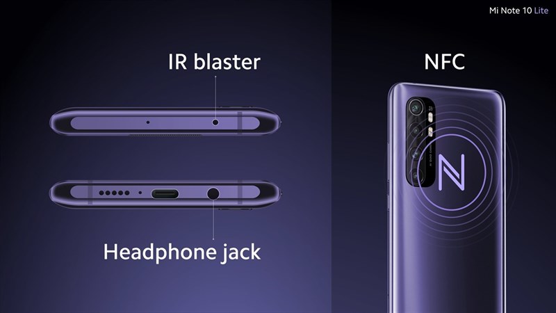Xiaomi Mi Note 10 Lite hỗ trợ NFC Xiaomi Mi Note 10 Lite hỗ trợ NFC