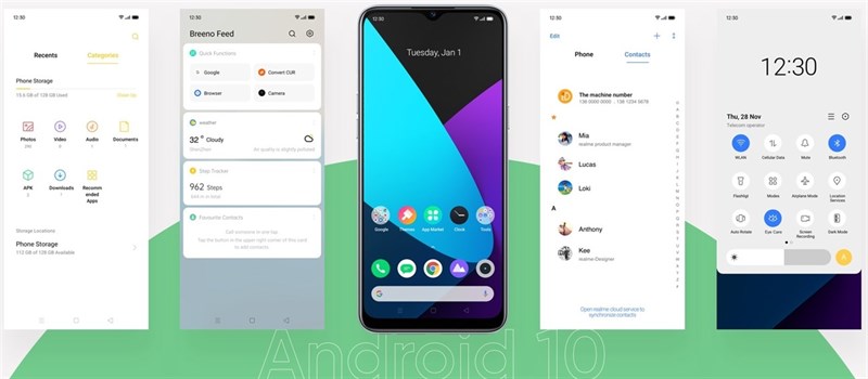 Cả Realme Narzo 10 và Realme Narzo 10A đều được cài sẵn Android 10 với giao diện Realme UI Cả Realme Narzo 10 và Realme Narzo 10A đều được cài sẵn Android 10 với giao diện Realme UI