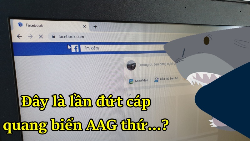 Thấy lướt Facebook và YouTube chậm là nghi lắm mà, quả đúng là cáp quang biển AAG lại đứt, internet đi quốc tế tiếp tục như rùa bò