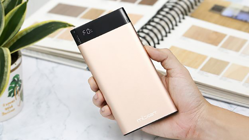 Pin sạc dự phòng Polymer 10.000mAh Type C PD QC3.0 Mbest DS506-WB Gold