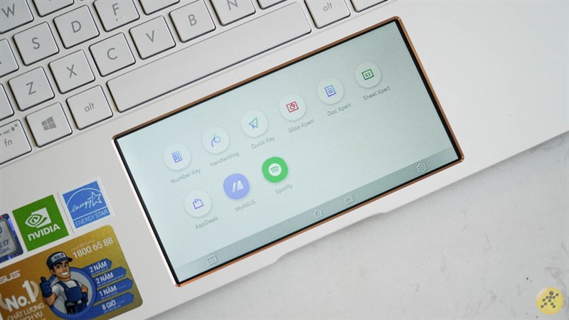 giao diện của ScreenPad giao diện của ScreenPad