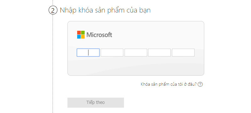 Bước 2 - Nhập key kích hoạt Bước 2 - Nhập key kích hoạt
