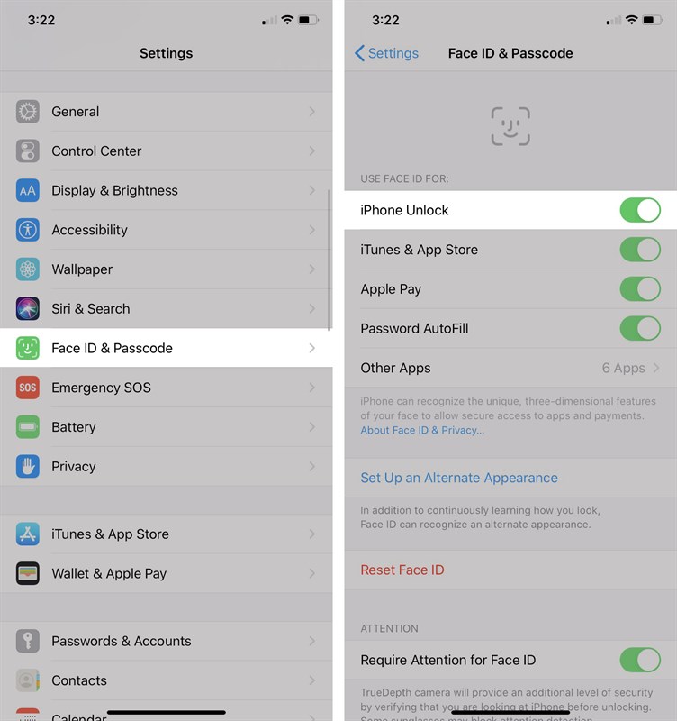 Mở khóa FaceID nhanh khi đeo khẩu trang Mở khóa FaceID nhanh khi đeo khẩu trang