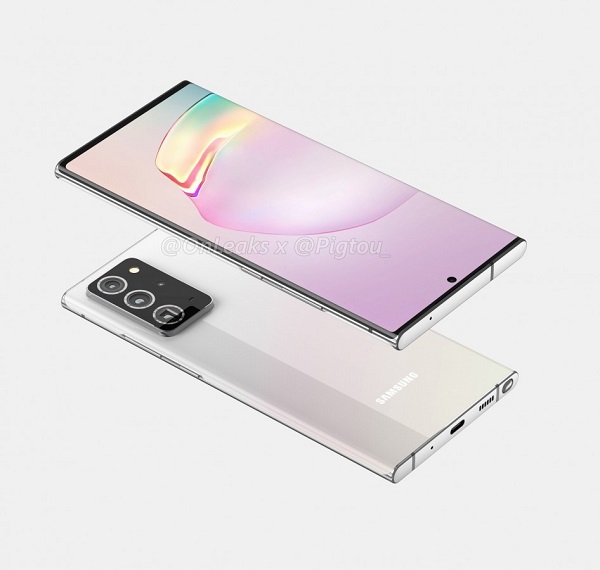 Galaxy Note 20+ lần đầu lộ ảnh render sắc nét, màn hình cong nhẹ nhàng, cụm camera sau trông hầm hố quá