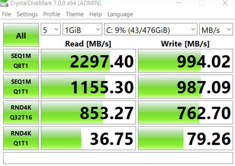 đo SSD core i5