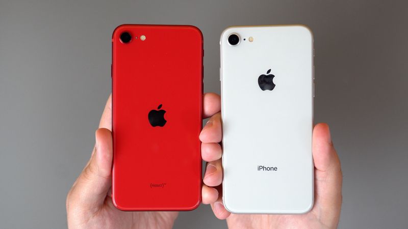 Ảnh minh họa iPhone SE 2020 vs iPhone 8