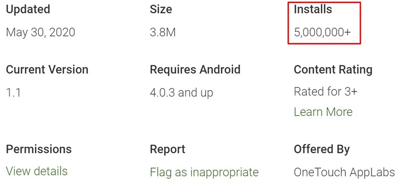 Remove China Apps đã vượt mốc 5 triệu lượt tải trên Google Play Store Remove China Apps đã vượt mốc 5 triệu lượt tải trên Google Play Store