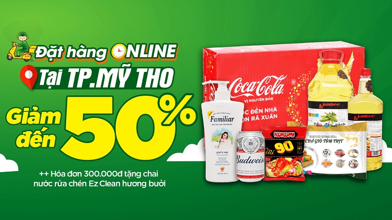 Tưng bừng khai trương Bách hoá XANH online tại Mỹ Tho, mua online giảm giá lên đến 50%