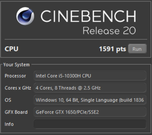 Đo hiệu năng bằng CineBench Đo hiệu năng bằng CineBench