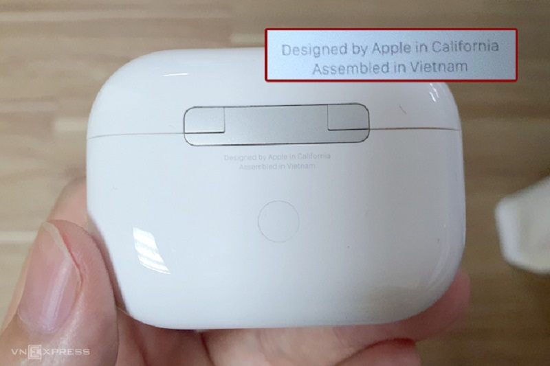 Airpods Pro 'Assembled in Vietnam' đã xuất hiện trên thế giới từ tháng 5. Ảnh: Nguyễn Huy Airpods Pro 'Assembled in Vietnam' đã xuất hiện trên thế giới từ tháng 5. Ảnh: Nguyễn Huy
