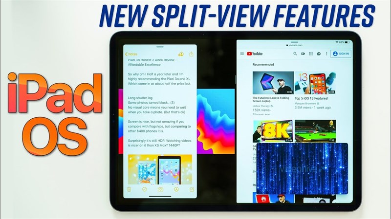 iPad OS split screen iPad OS split screen