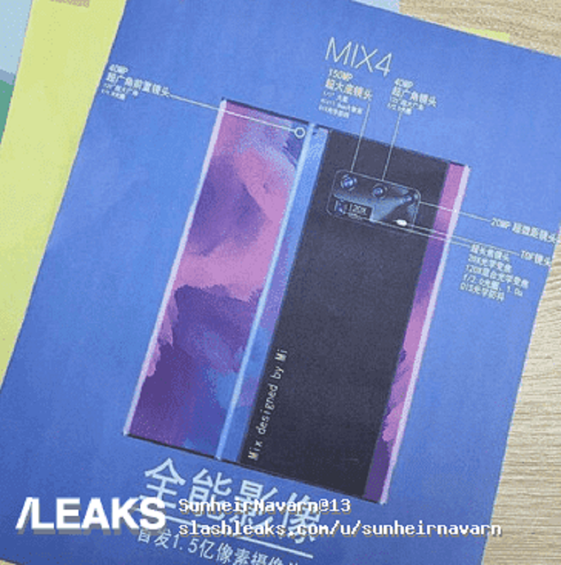 Xiaomi MI MIX 4 rò rỉ hiển thị màn hình SURROUND Xiaomi MI MIX 4 rò rỉ hiển thị màn hình SURROUND