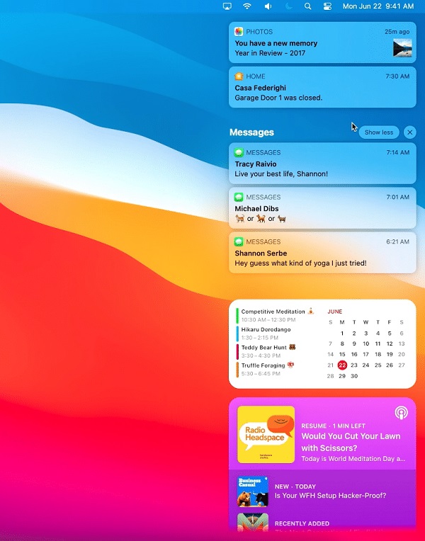 notification center