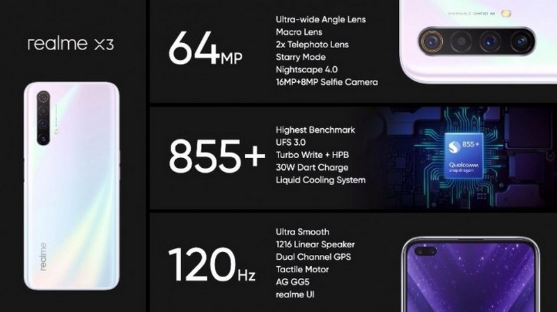 Realme X3 chính thức trình làng: Chip Snapdragon 855+, màn hình 120Hz, có camera tele, giá chỉ từ 7.6 triệu đồng Realme X3 chính thức trình làng: Chip Snapdragon 855+, màn hình 120Hz, có camera tele, giá chỉ từ 7.6 triệu đồng