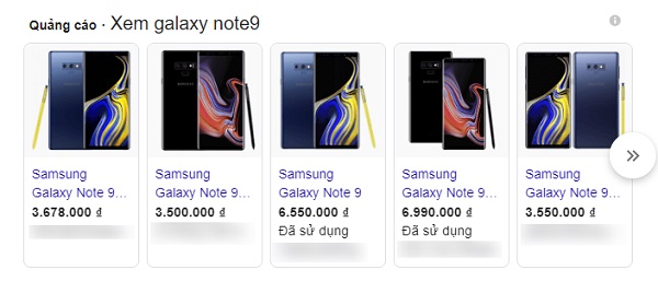 Galaxy Note9 trên quảng cáo Google với giá 3,5 triệu đồng, nhưng bị cho là hàng nhái Galaxy Note9 trên quảng cáo Google với giá 3,5 triệu đồng, nhưng bị cho là hàng nhái