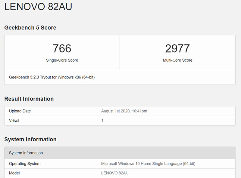 Đo CPU của Lenovo Legion 5 bằng Geekbench 5
