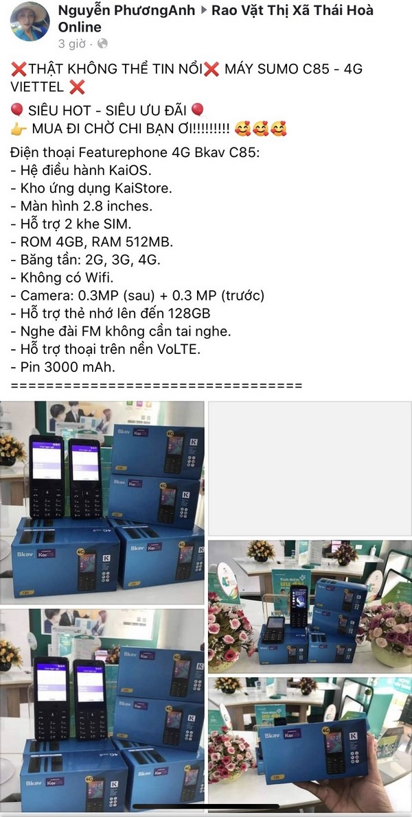 Điện thoại ‘cục gạch’ Bkav C85 giá rẻ, hỗ trợ 4G vừa xuất hiện thực tế kèm cấu hình chi tiết, các bạn vào xem có gì HOT không nhé Điện thoại ‘cục gạch’ Bkav C85 giá rẻ, hỗ trợ 4G vừa xuất hiện thực tế kèm cấu hình chi tiết, các bạn vào xem có gì HOT không nhé
