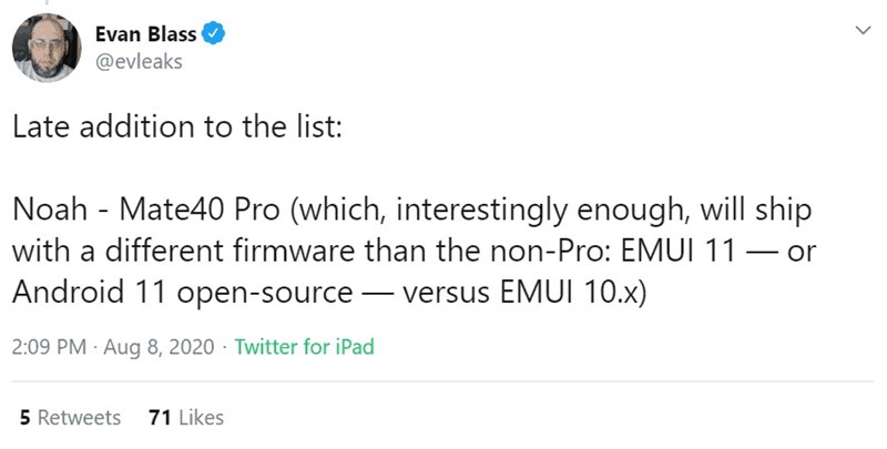 Huawei Mate 40 Pro sẽ ra mắt với giao diện EMUI 11, còn Mate 40 sẽ sử dụng giao diện EMUI 10.x, nghe lạ quá nhỉ?