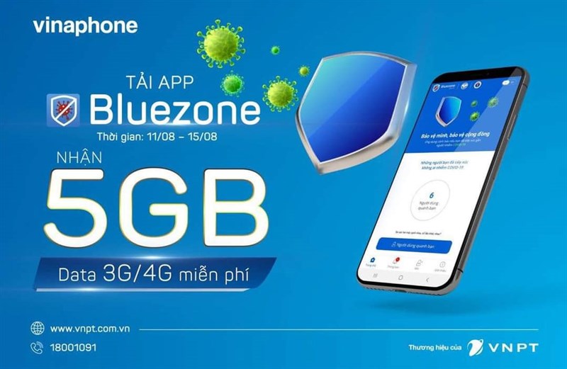 Miễn phí ngay gói cước và dung lượng Data cho thuê bao sử dụng Bluezone