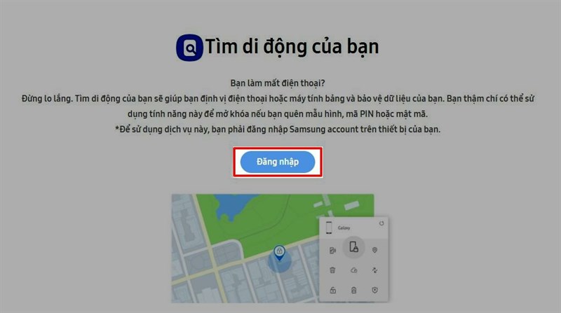 Mở khóa bằng tính năng Find my mobile Mở khóa bằng tính năng Find my mobile