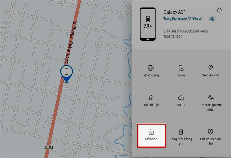 Mở khóa bằng tính năng Find my mobile Mở khóa bằng tính năng Find my mobile