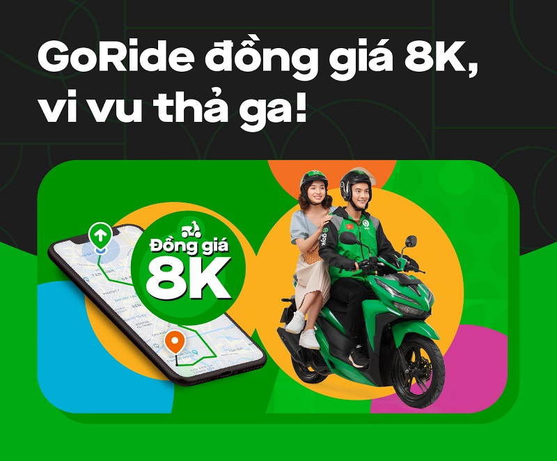 Gojek và chương trình chuyến xe đồng giá 8.000 đồng Gojek và chương trình chuyến xe đồng giá 8.000 đồng