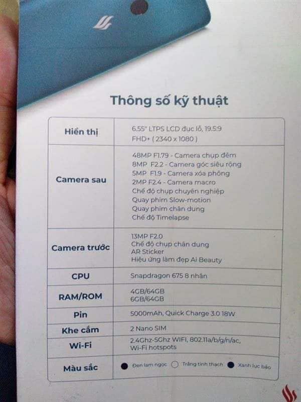 Vsmart Live 4 lộ ảnh thực tế kèm cấu hình chi tiết: Chip Snapdragon 765, pin lên tới 5.000 mAh, 4 camera 48MP mặt sau ‘siêu chụp đêm’