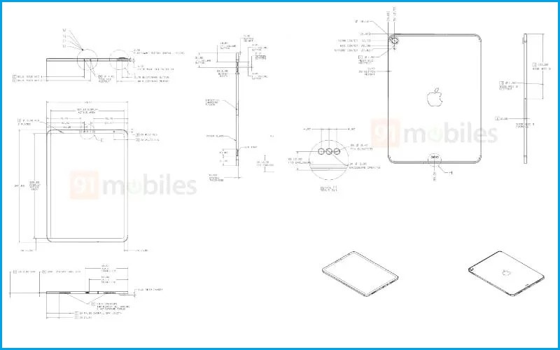 Sơ đồ thiết kế của iPad 10.8 inch giá rẻ bị rò rỉ, vẻ ngoài giống iPad Pro, có loa kép, 4 micro và có cổng USB-C Sơ đồ thiết kế của iPad 10.8 inch giá rẻ bị rò rỉ, vẻ ngoài giống iPad Pro, có loa kép, 4 micro và có cổng USB-C