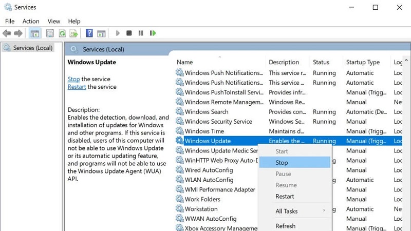 stop-windows-update-service stop-windows-update-service