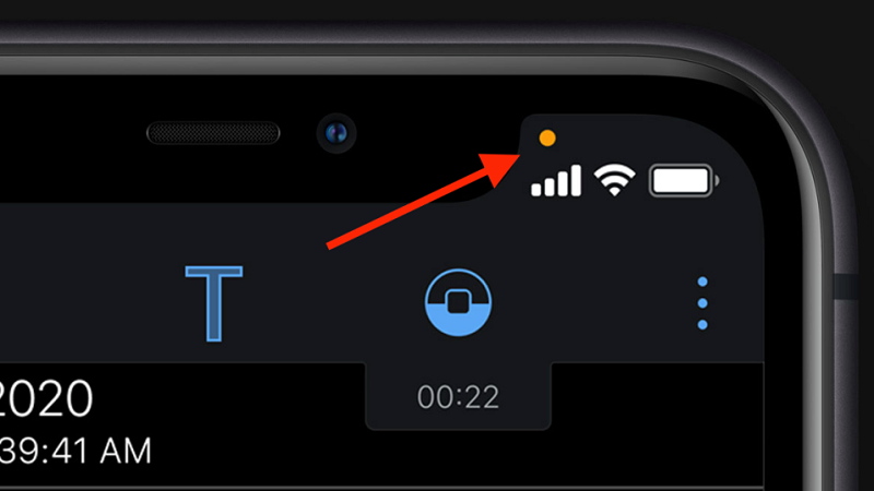 iOS 14 cập nhật Xuất hiện chấm da cam cạnh cột sóng