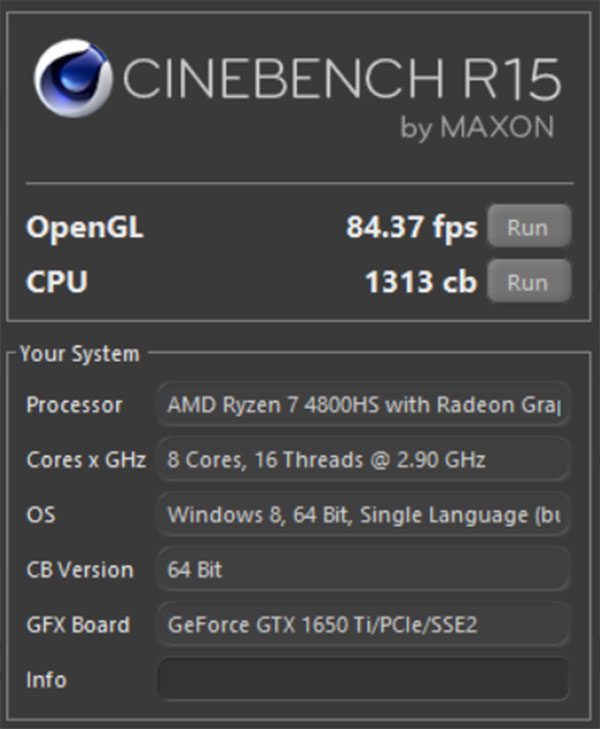 Đo hiệu năng của ROG Zephyrus G14 bằng Cinebench Đo hiệu năng của ROG Zephyrus G14 bằng Cinebench