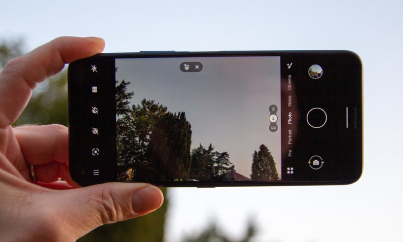 Giao diện camera của Nokia 8.1 Giao diện camera của Nokia 8.1