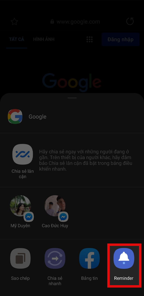 Lưu web bằng Reminder Lưu web bằng Reminder