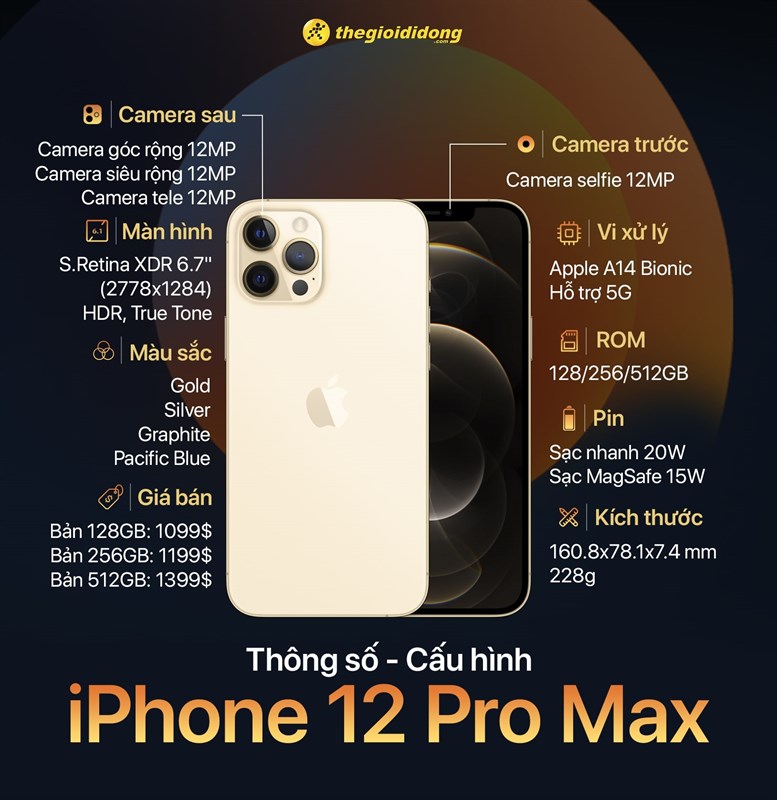Thông số của iPhone 12 pro Thông số của iPhone 12 pro