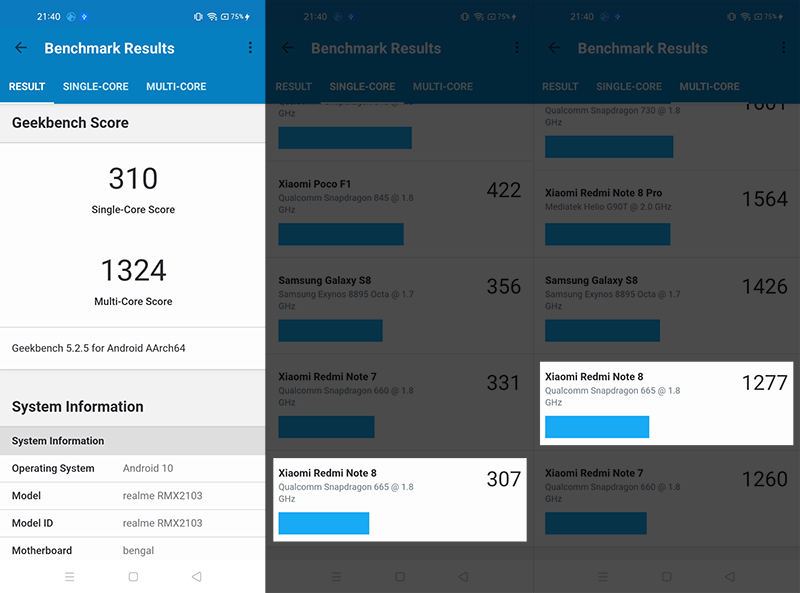 benchmark realme 7i