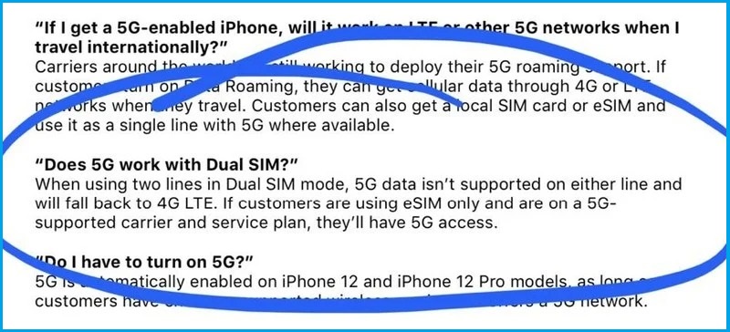 iPhone 12 sẽ không kết nối được mạng 5G khi ở chế độ 2 SIM, hi vọng Apple sẽ sớm tung bản cập nhật để loại bỏ nhược điểm này