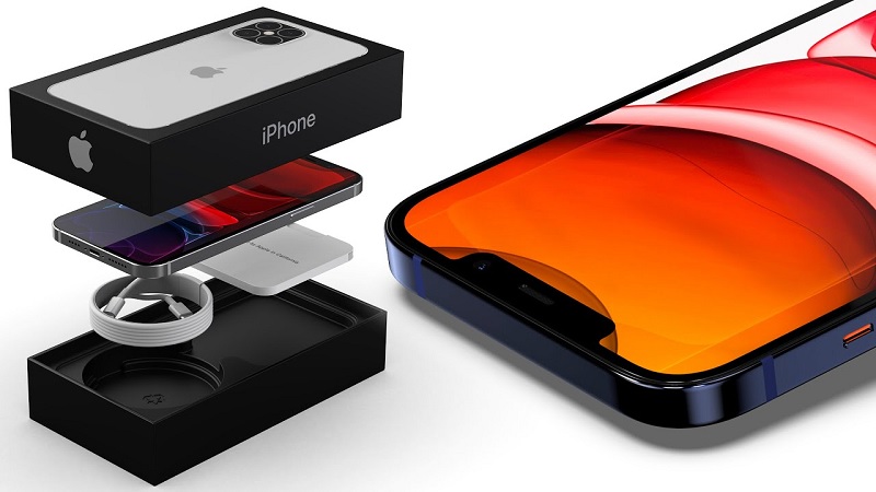 Ảnh minh họa iPhone 12 với hộp phụ kiện Ảnh minh họa iPhone 12 với hộp phụ kiện