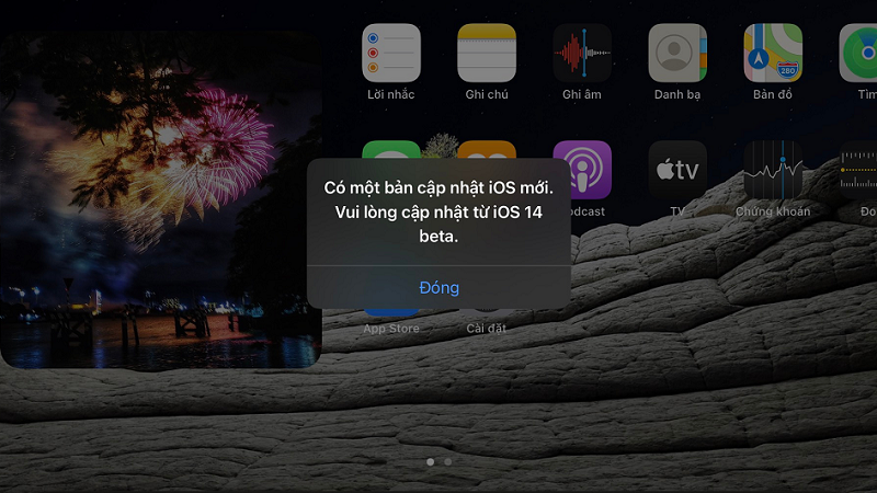 Thông báo xuất hiện trên iPad Thông báo xuất hiện trên iPad
