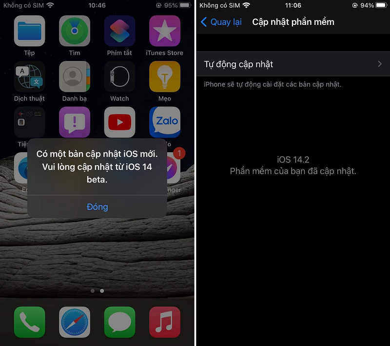 Thông báo xuất hiện trên iPhone chạy iOS 14.2 beta 4 Thông báo xuất hiện trên iPhone chạy iOS 14.2 beta 4