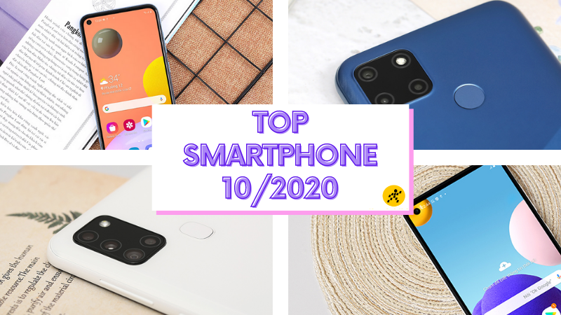 Top smartphone bán chạy nhất tháng 10/2020 tại Thế Giới Di Động