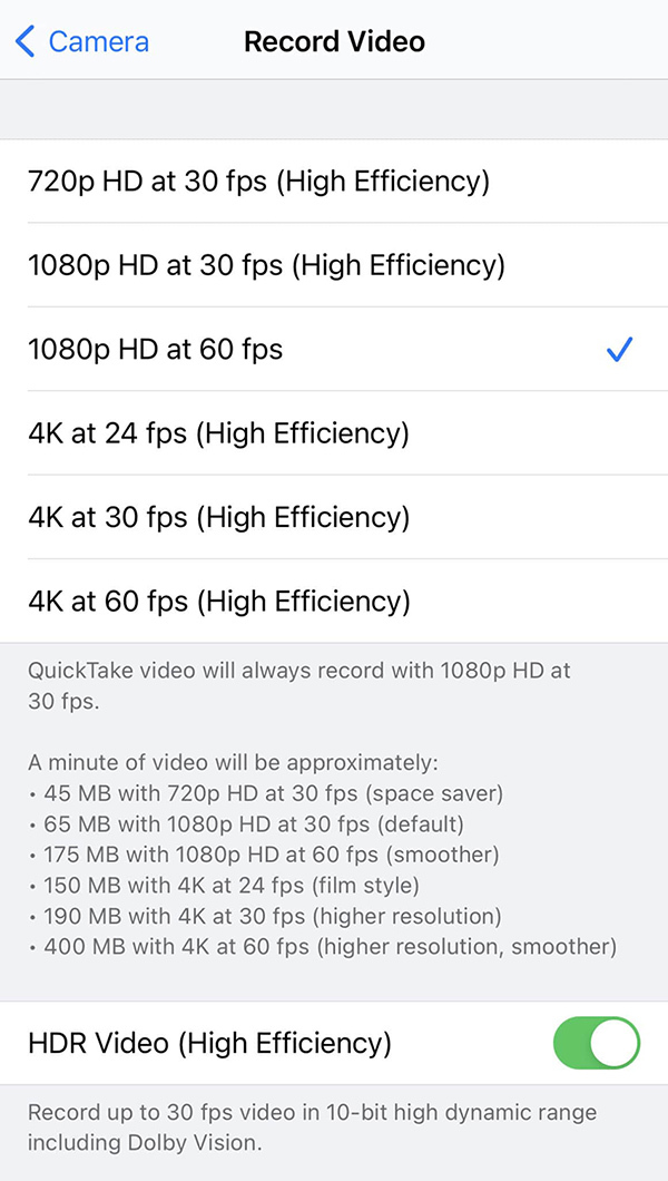 Cách quay video Dolby Vision HDR trên iPhone 12 series