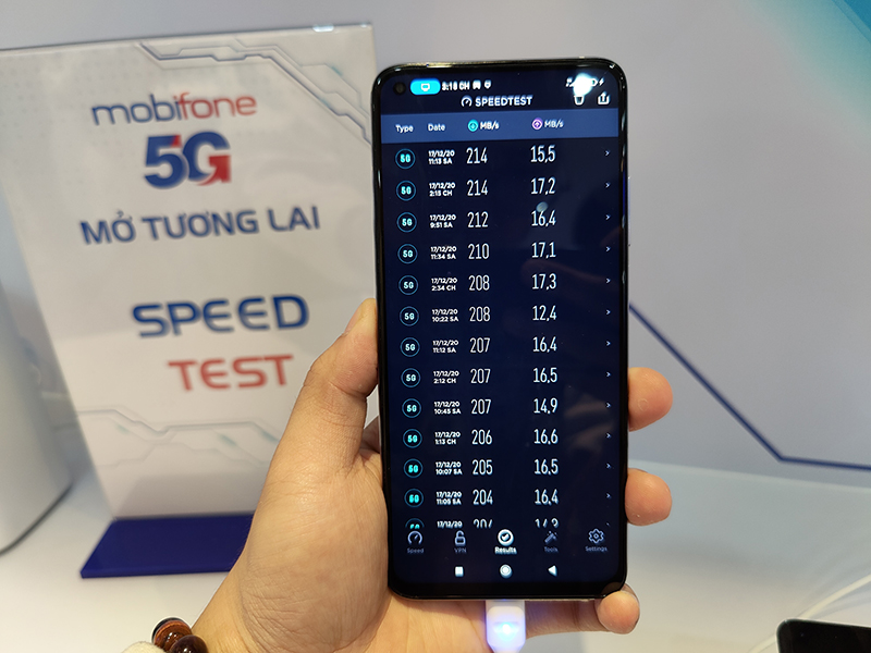 Kết quả speed test 5G Mobifone Kết quả speed test 5G Mobifone