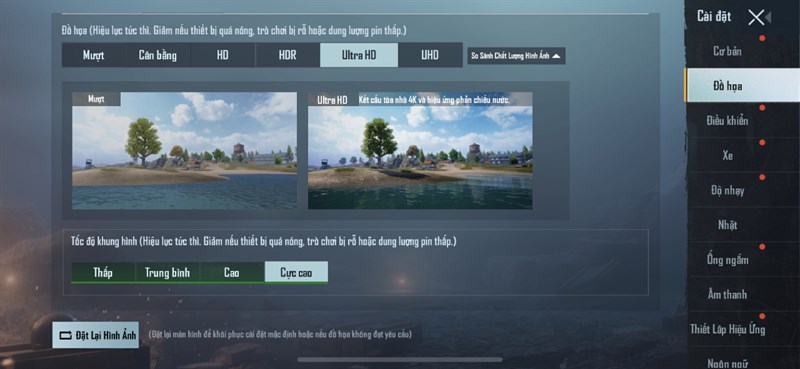 Thiết lập cấu hình của PUBG Mobile Thiết lập cấu hình của PUBG Mobile
