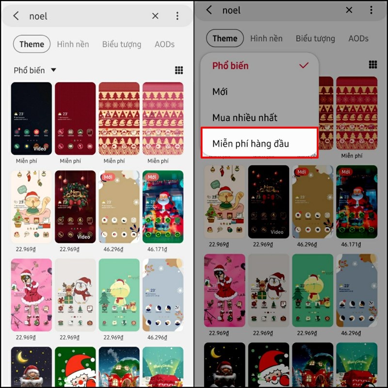 Hướng dẫn cài đặt Theme mang không khí Noel lên điện thoại Samsung Galaxy siêu dễ