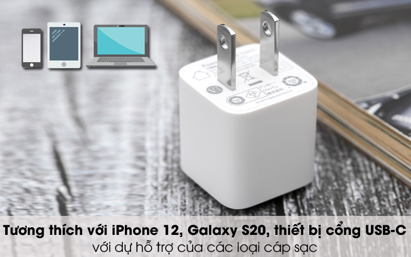 Adapter Sạc Type C PD 20W Anker PowerPort III Nano A2633 trắng Adapter Sạc Type C PD 20W Anker PowerPort III Nano A2633 trắng