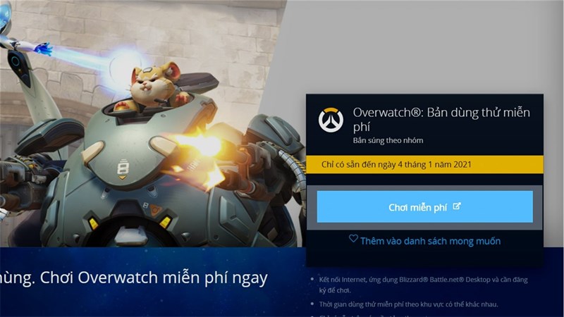 Overwatch đang được miễn phí Overwatch đang được miễn phí