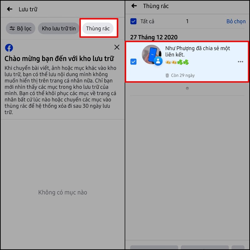 Cách khôi phục bài viết đã xóa trên Facebook siêu đơn giản mà không phải ai cũng biết Cách khôi phục bài viết đã xóa trên Facebook siêu đơn giản mà không phải ai cũng biết