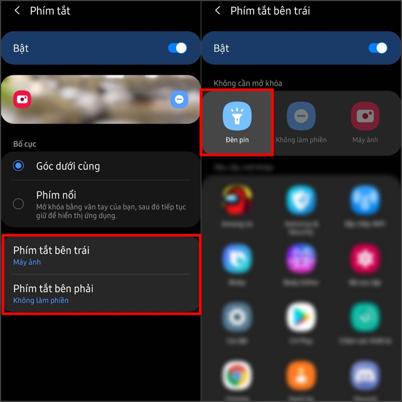 Bật Flash nhanh một chạm không cần phải mở khóa màn hình Bật Flash nhanh một chạm không cần phải mở khóa màn hình