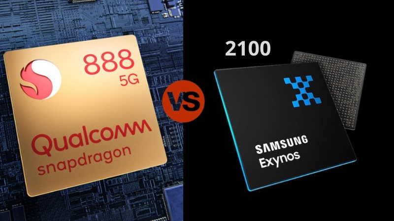 Snapdragon 888 vs Exynos 2100.